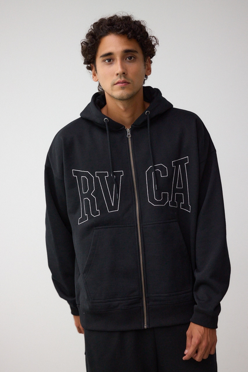 【RVCA】STICH ZIP HD/スティッチジップフーディ― 詳細画像 BLK 3