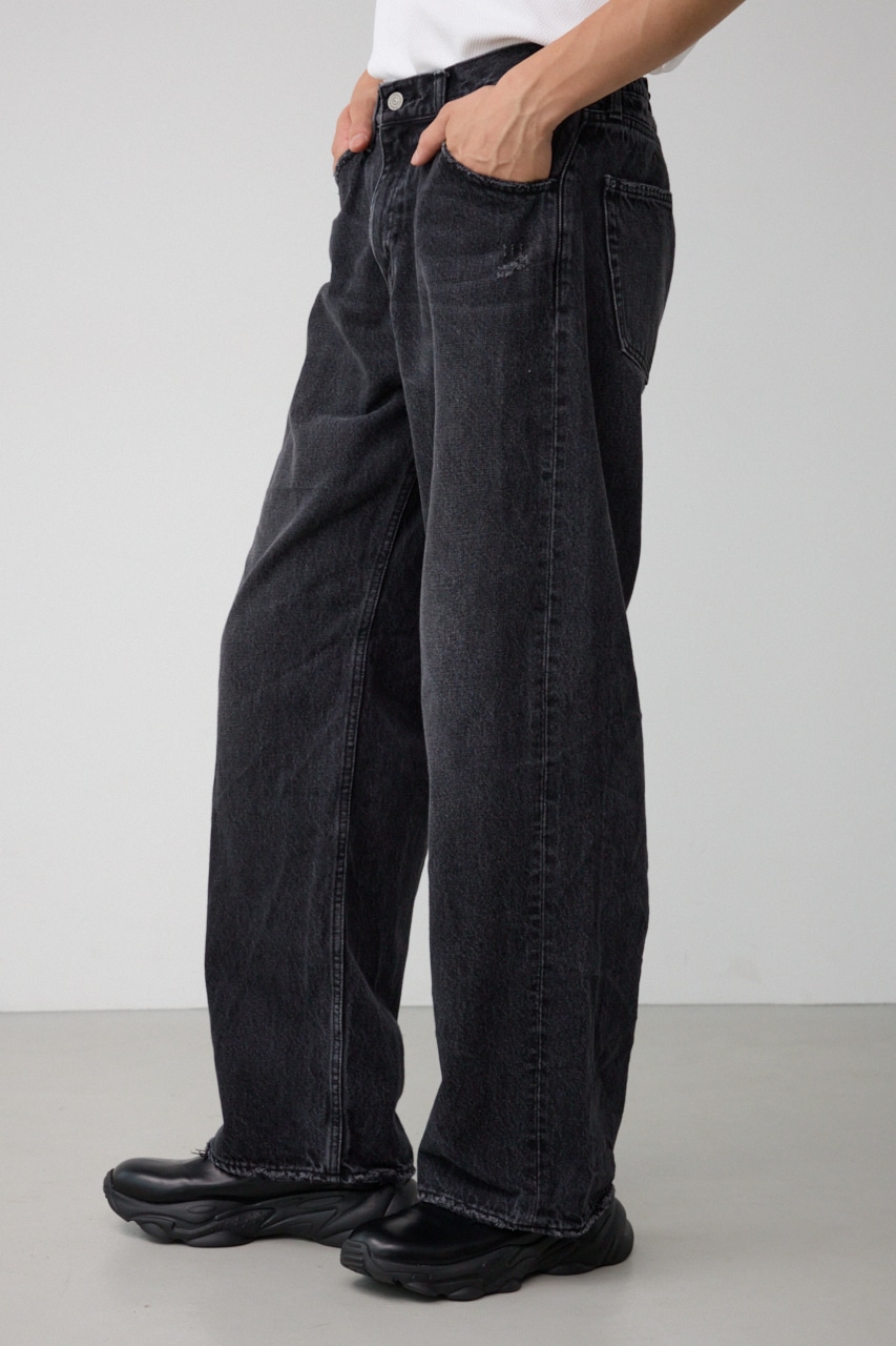 【10月14日(月)23:59まで期間限定価格】AZUL DENIM ワイド 詳細画像 BLK 2