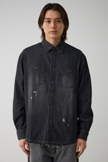 【10月14日(月)23:59まで期間限定価格】AZUL DENIM ダメージシャツ 詳細画像