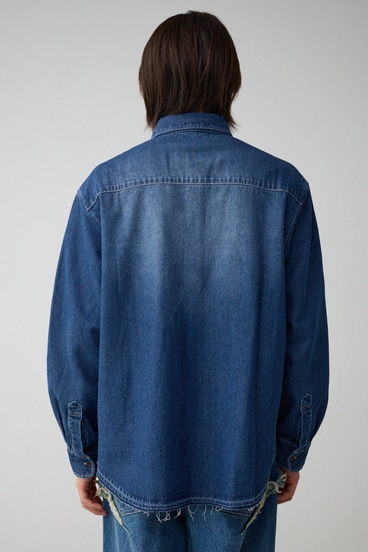 【10月14日(月)23:59まで期間限定価格】AZUL DENIM ダメージシャツ 詳細画像