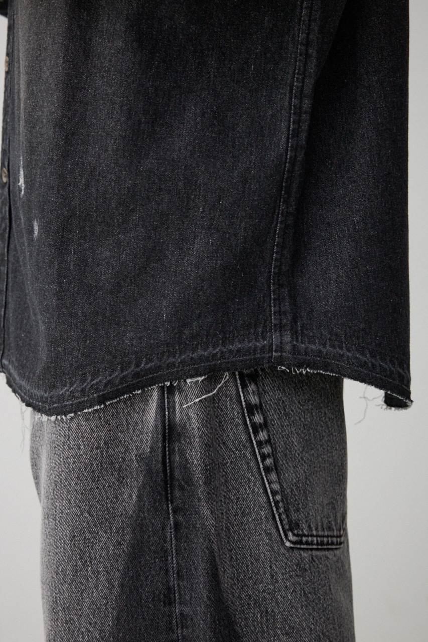 【10月14日(月)23:59まで期間限定価格】AZUL DENIM ダメージシャツ 詳細画像 BLK 11