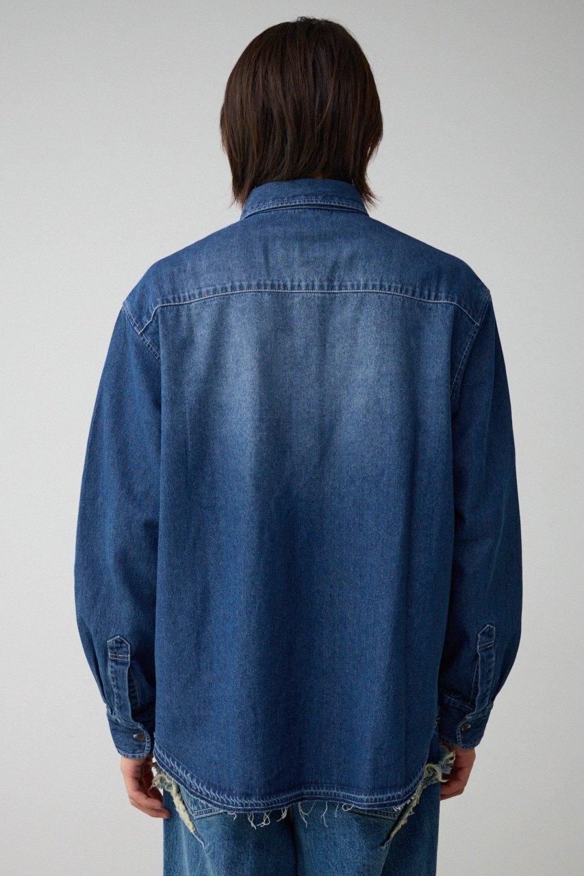 【10月14日(月)23:59まで期間限定価格】AZUL DENIM ダメージシャツ 詳細画像 BLU 7