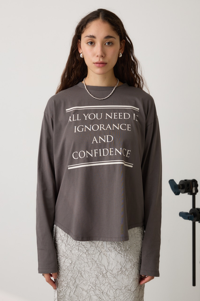 【crie conforto】ALL YOU NEEDロゴロンT 詳細画像 GRY 5