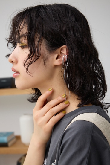 リボンモチーフスウィングイヤーカフ 詳細画像