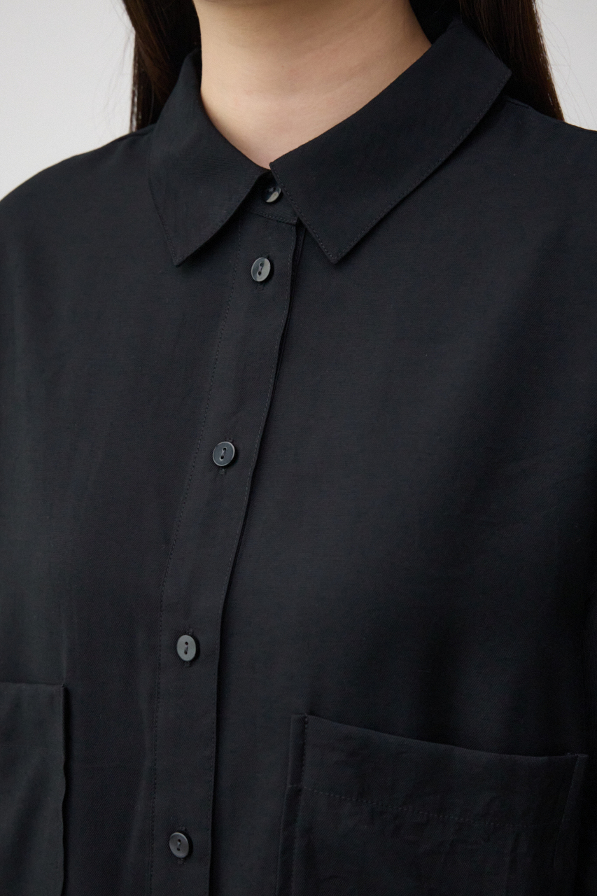 ワイドスリーブ五分袖ツイルシャツ 詳細画像 BLK 8