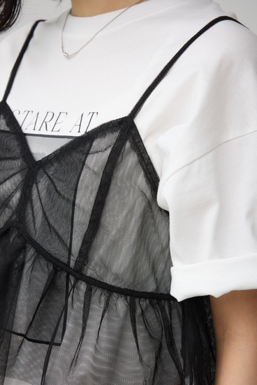 チュールフリルキャミ 詳細画像