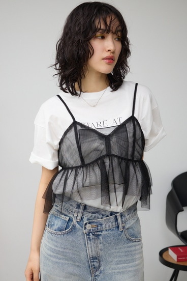 チュールフリルキャミ 詳細画像