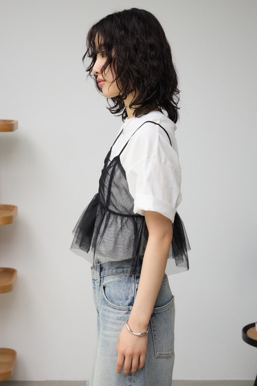 チュールフリルキャミ 詳細画像