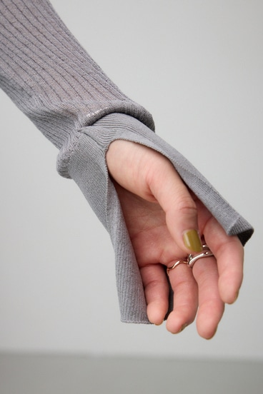 シアーリブショートカーデ 詳細画像