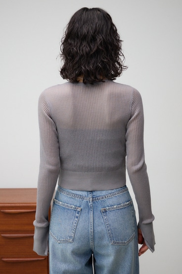 シアーリブショートカーデ 詳細画像