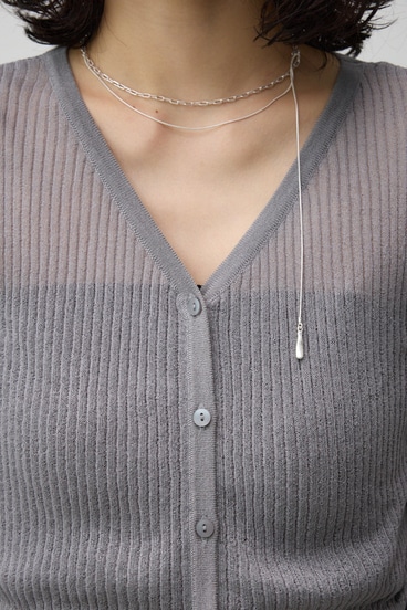 シアーリブショートカーデ 詳細画像