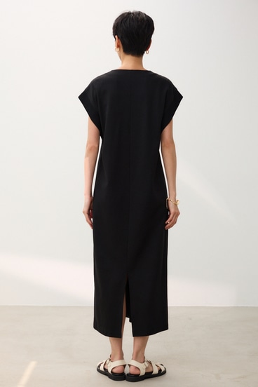 【crie conforto】リブスリーブフロントジップワンピース 詳細画像