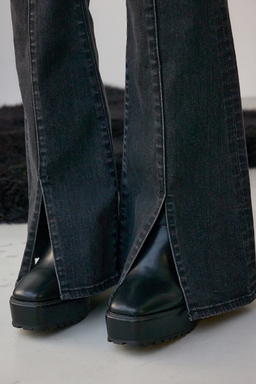 AZUL DENIM センターステッチスリットフレアデニム 詳細画像