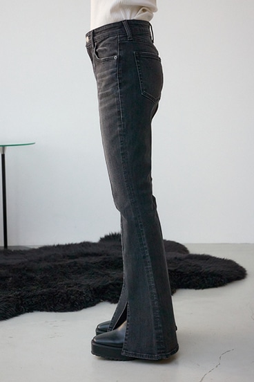 AZUL DENIM センターステッチスリットフレアデニム 詳細画像