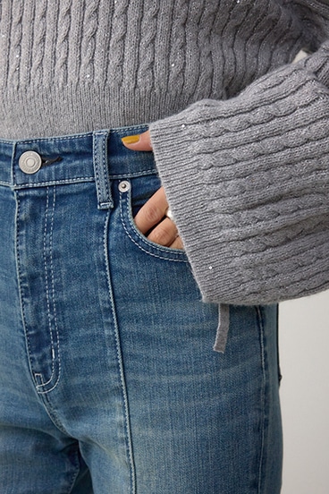 AZUL DENIM センターステッチスリットフレアデニム 詳細画像