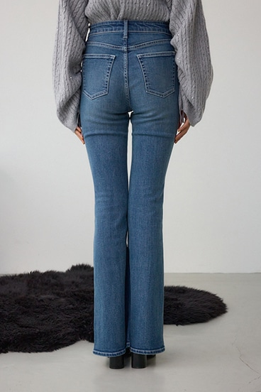 AZUL DENIM センターステッチスリットフレアデニム 詳細画像