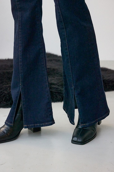 AZUL DENIM センターステッチスリットフレアデニム 詳細画像
