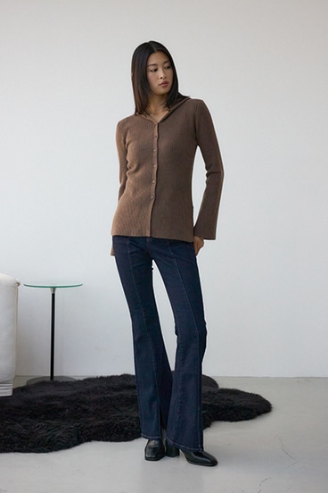 AZUL DENIM センターステッチスリットフレアデニム 詳細画像