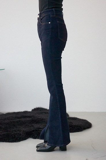 AZUL DENIM センターステッチスリットフレアデニム 詳細画像
