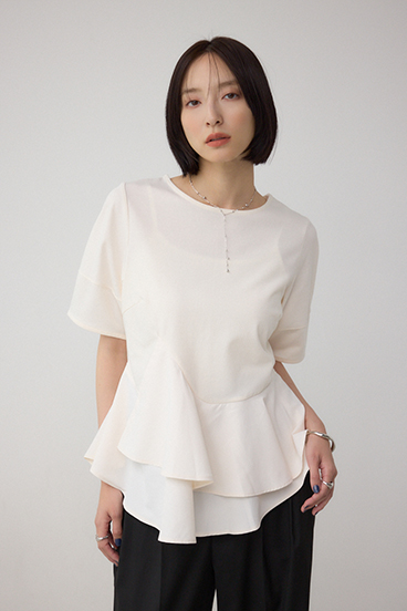 ペプラムカットフレアトップス 詳細画像