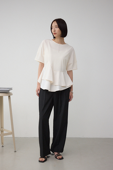 ペプラムカットフレアトップス 詳細画像