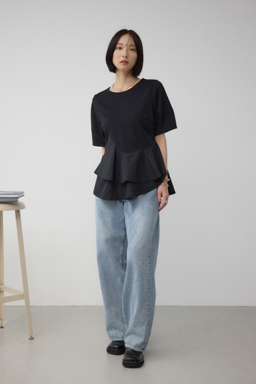 ペプラムカットフレアトップス 詳細画像
