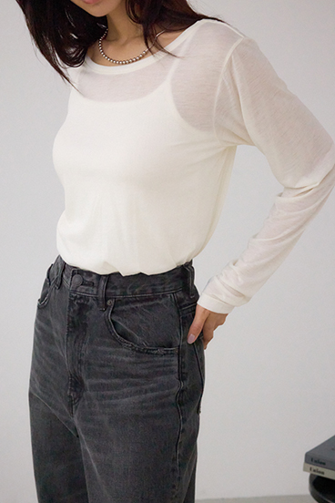 シアーロングスリーブTシャツ 詳細画像