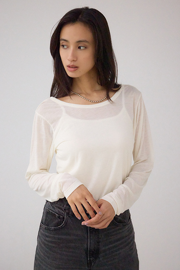 シアーロングスリーブTシャツ 詳細画像