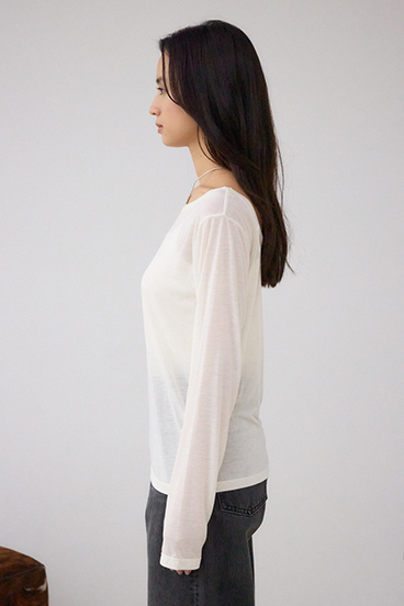 シアーロングスリーブTシャツ 詳細画像