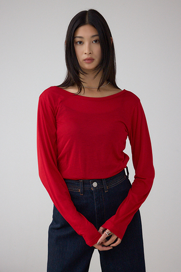 シアーロングスリーブTシャツ 詳細画像