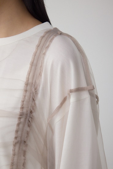 チュールレイヤードトップス 詳細画像