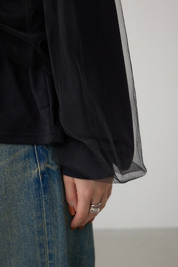 チュールレイヤードトップス 詳細画像