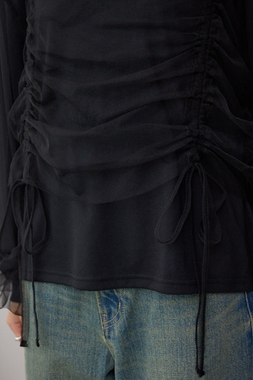 チュールレイヤードトップス 詳細画像