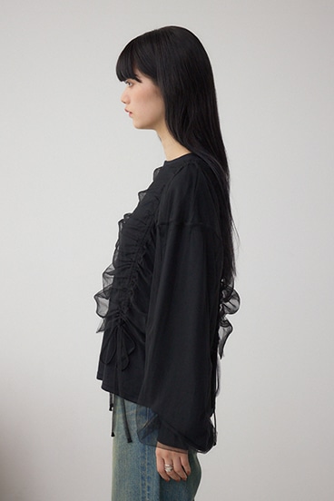 チュールレイヤードトップス 詳細画像