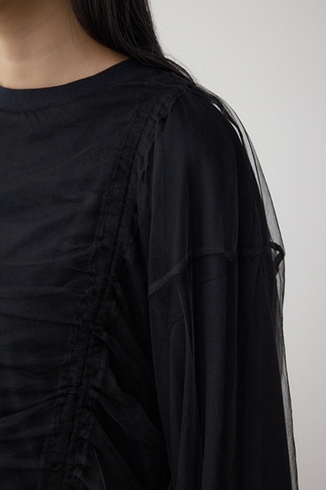 チュールレイヤードトップス 詳細画像