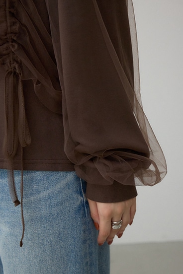 チュールレイヤードトップス 詳細画像