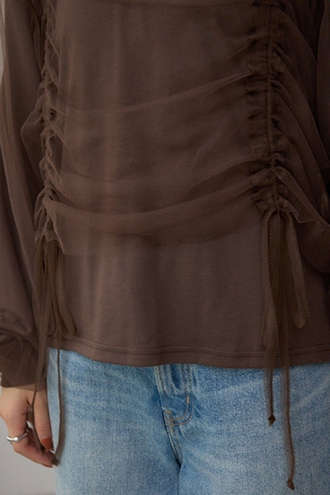 チュールレイヤードトップス 詳細画像