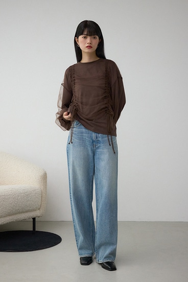 チュールレイヤードトップス 詳細画像