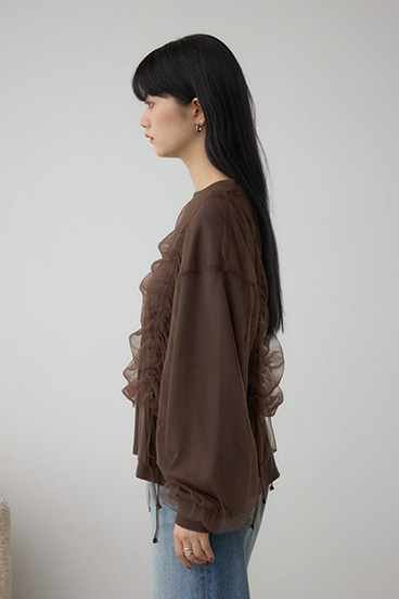 チュールレイヤードトップス 詳細画像