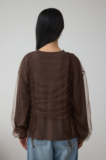チュールレイヤードトップス 詳細画像