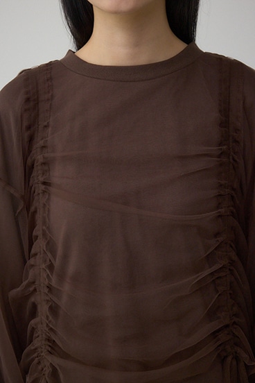 チュールレイヤードトップス 詳細画像