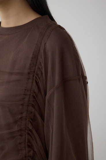 チュールレイヤードトップス 詳細画像