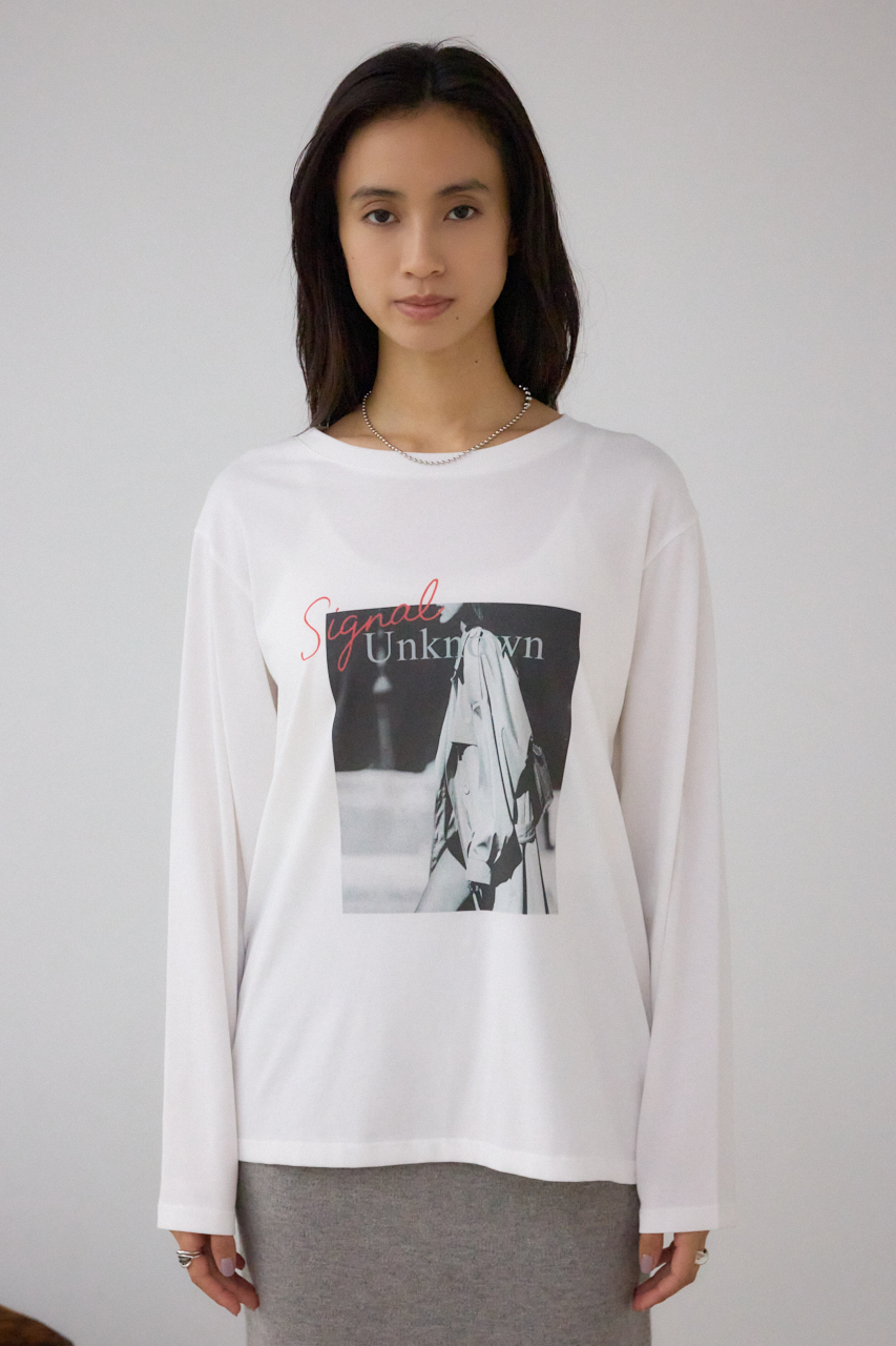 SHANTII モナリザプリント 水色ロングスリーブTシャツ WUNDERWEAR ミドルウェイトロングスリーブTシャツ | BRING