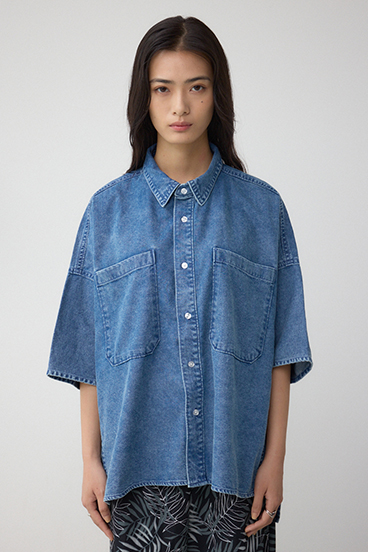 C/T冷感デニムドルマンシャツ 詳細画像