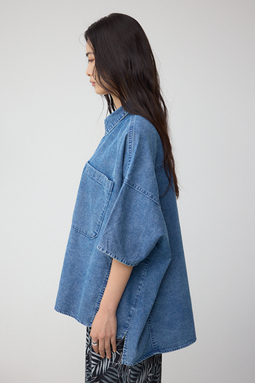 C/T冷感デニムドルマンシャツ 詳細画像