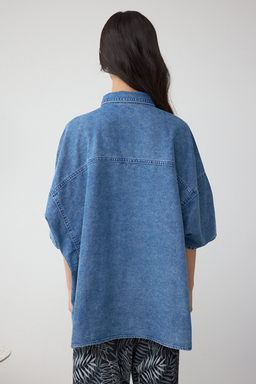 C/T冷感デニムドルマンシャツ 詳細画像