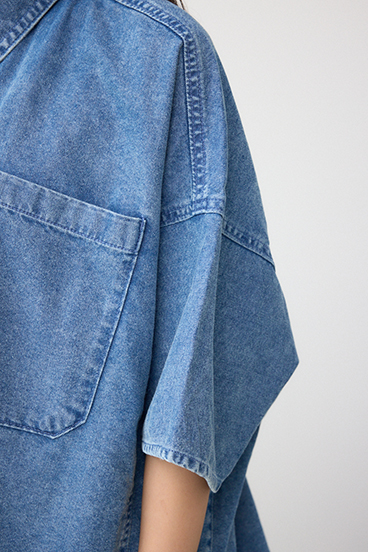C/T冷感デニムドルマンシャツ 詳細画像