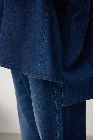C/T冷感デニムドルマンシャツ 詳細画像