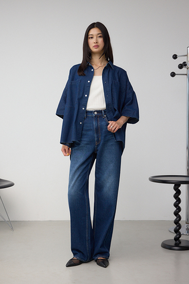 C/T冷感デニムドルマンシャツ 詳細画像
