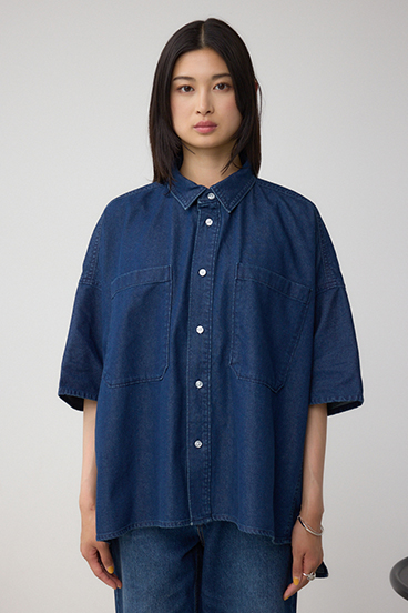 C/T冷感デニムドルマンシャツ 詳細画像